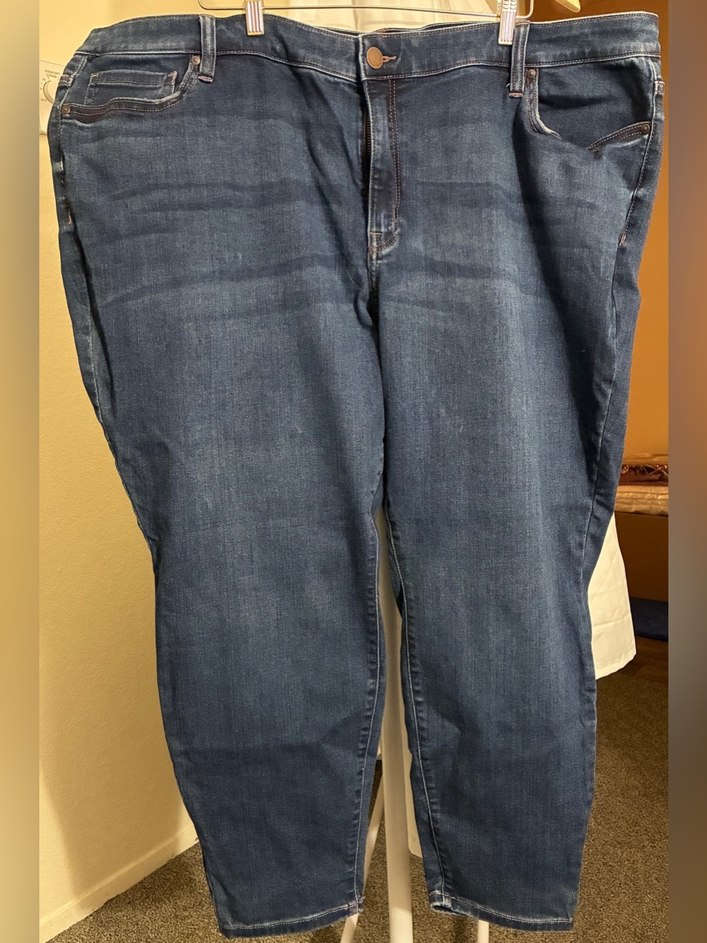 Lane Bryant Dark Blue Signature Fit Mid-Rise Skinny Jeans